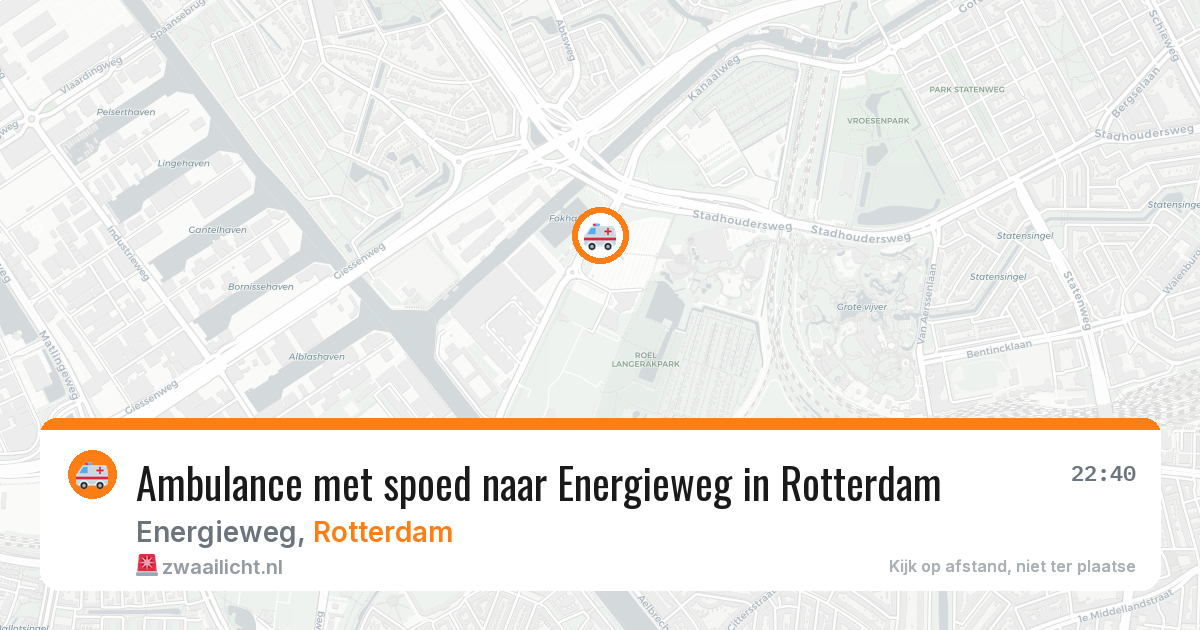 Ambulance met spoed naar Energieweg in Rotterdam — 3 aug 2026
