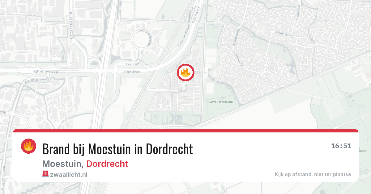 Brand bij Moestuin in Dordrecht — 27 jul 2026
