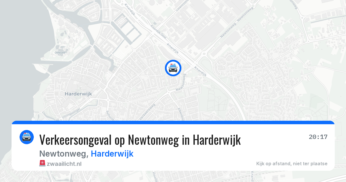 Verkeersongeval op Newtonweg in Harderwijk — 31 mrt 2026