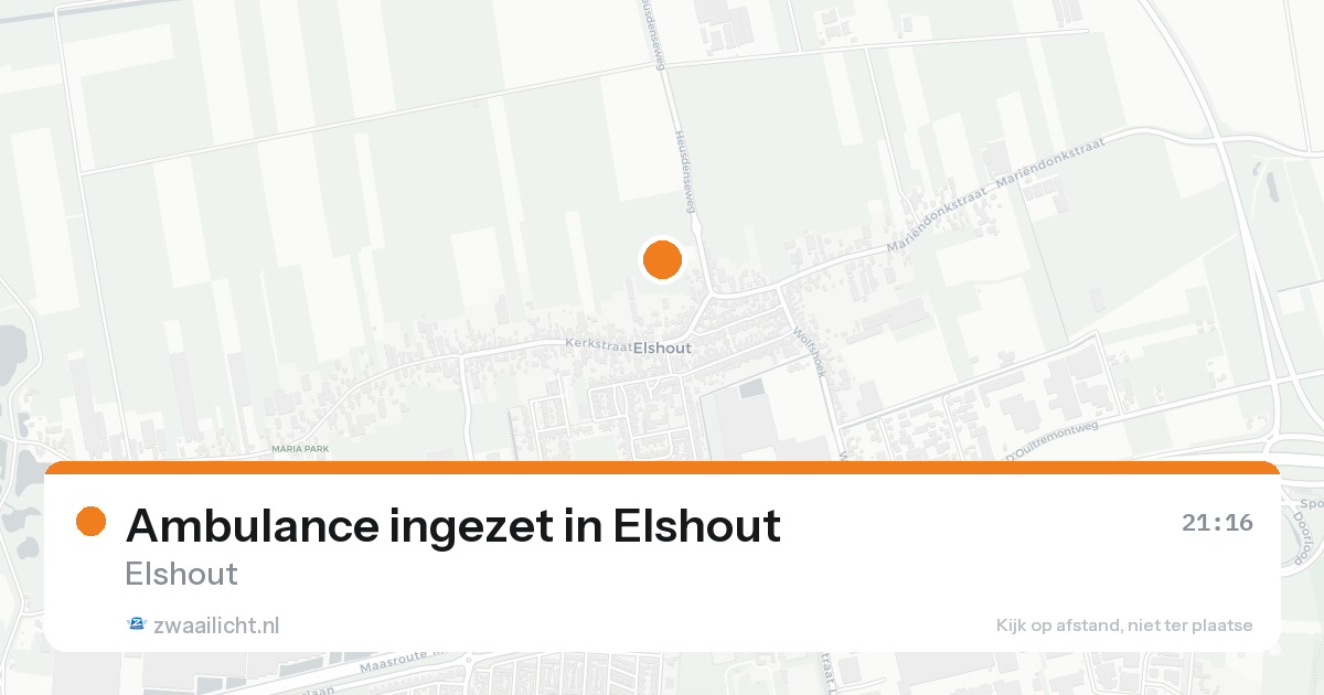 Ambulance ingezet in Elshout — 31 jan 2026