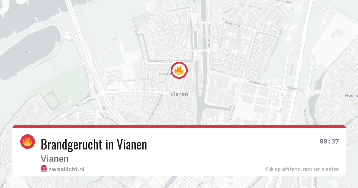 Brandgerucht in Vianen — 1 jul 2026