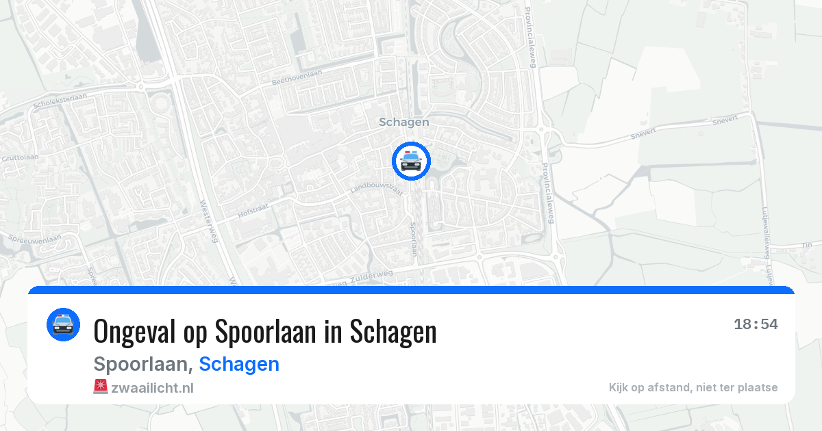 Ongeval op Spoorlaan in Schagen — 21 jul 2026