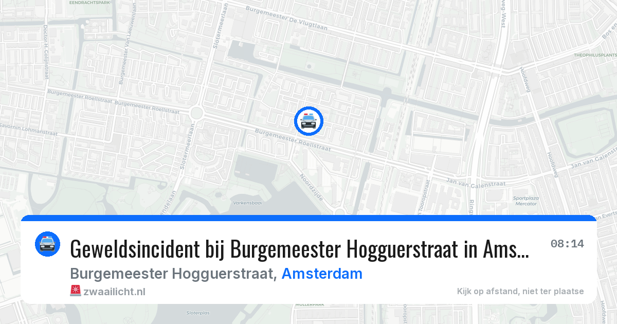 Geweldsincident bij Burgemeester Hogguerstraat in Amsterdam — 25 jun 2026