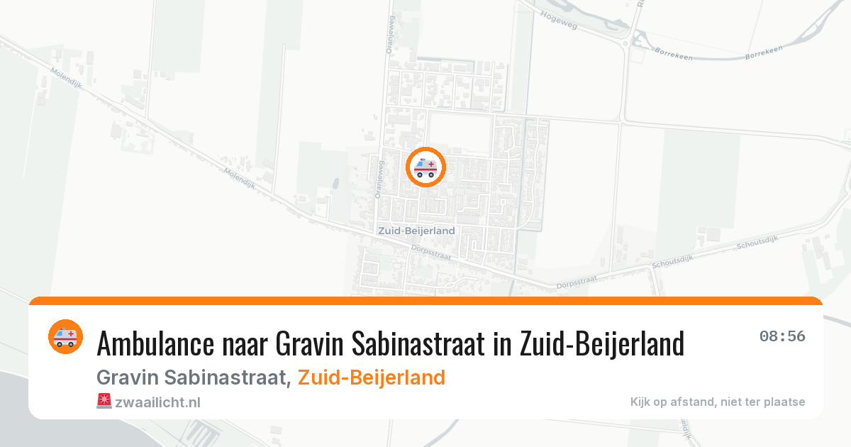 Ambulance naar Gravin Sabinastraat in Zuid-Beijerland — 11 aug 2026