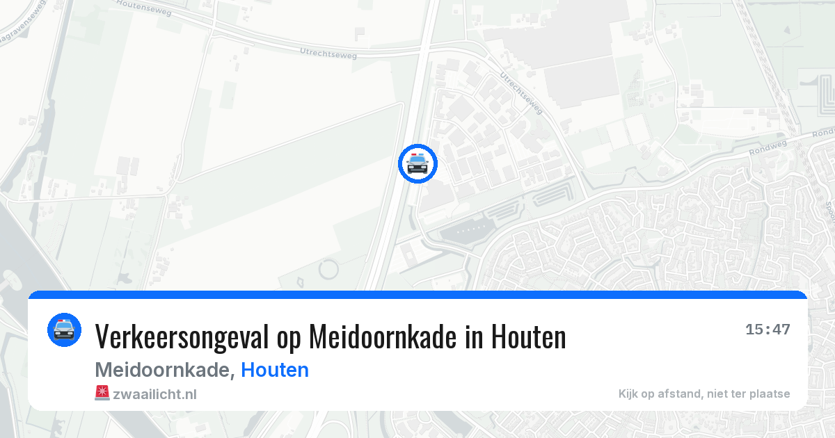 Verkeersongeval op Meidoornkade in Houten — 7 jun 2026