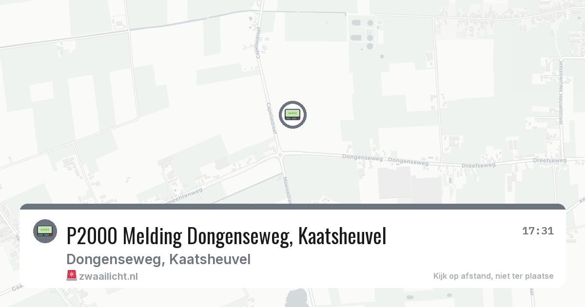 P2000 Melding Dongenseweg, Kaatsheuvel — 20 jul 2026