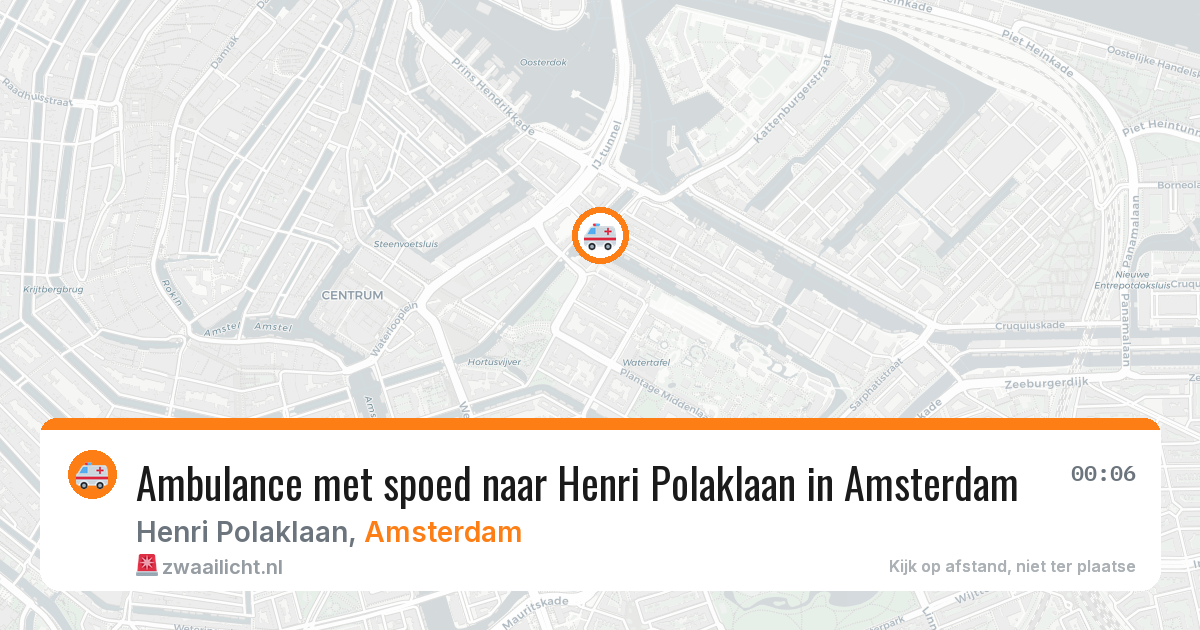 Ambulance met spoed naar Henri Polaklaan in Amsterdam — 27 jun 2026