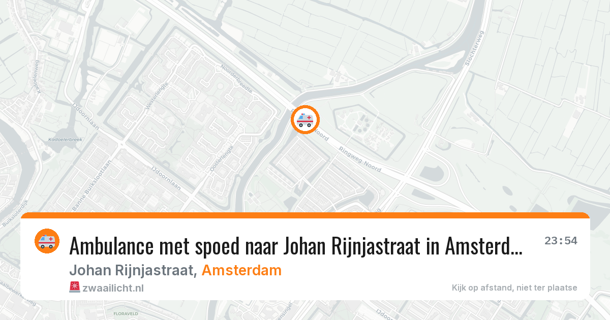 Ambulance met spoed naar Johan Rijnjastraat in Amsterdam — 24 apr 2026