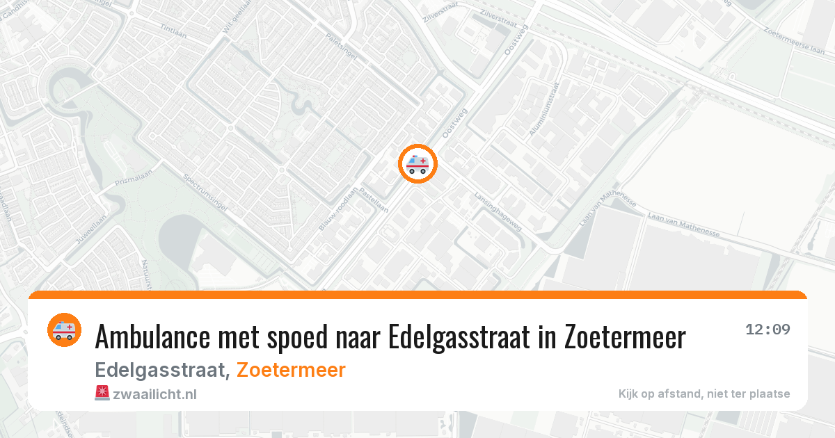 Ambulance met spoed naar Edelgasstraat in Zoetermeer — 13 mei 2026