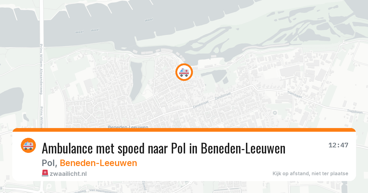 Ambulance met spoed naar Pol in Beneden-Leeuwen — 1 aug 2026