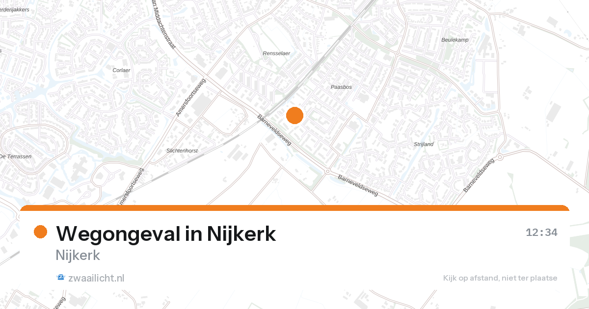 Wegongeval in Nijkerk — 26 aug 2026