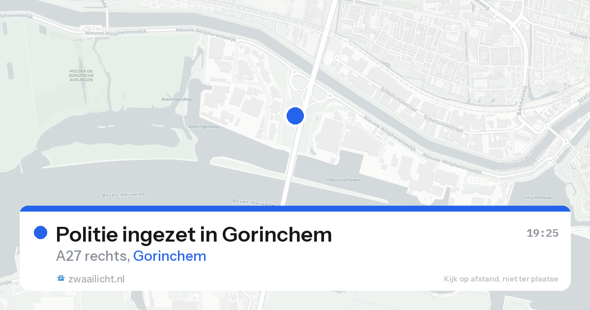 Politie ingezet in Gorinchem — 18 aug 2026 | 🚨 Zwaailicht.nl