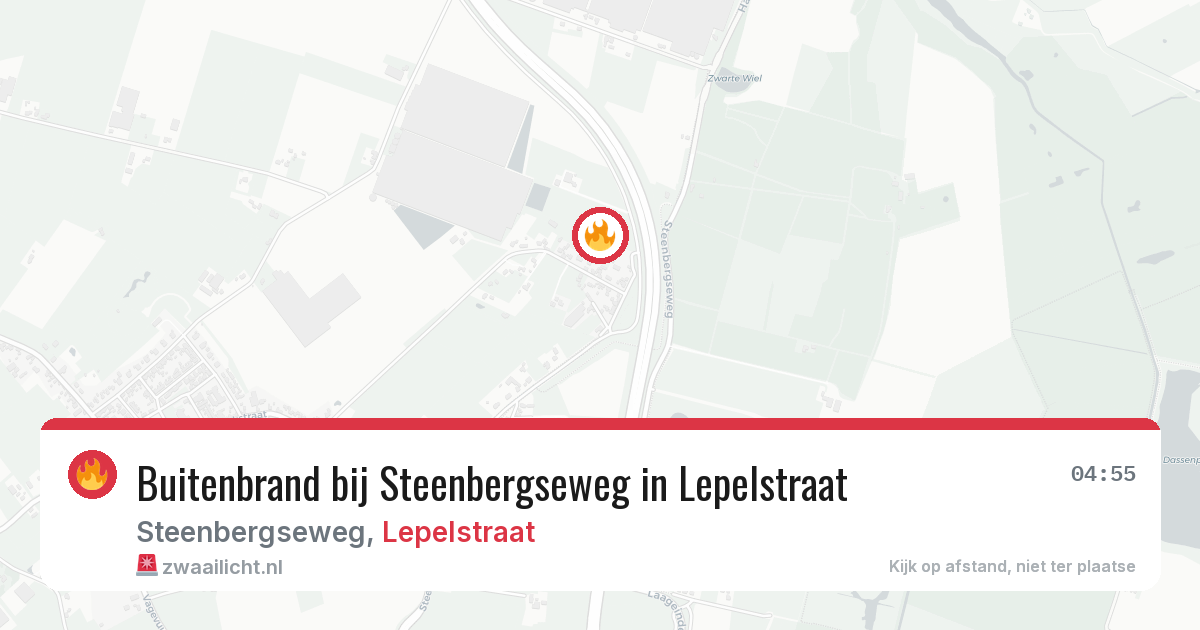 Buitenbrand bij Steenbergseweg in Lepelstraat — 3 aug 2026