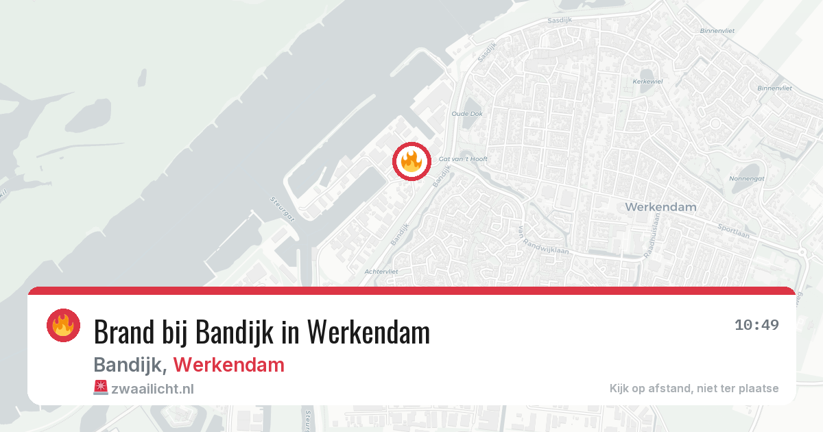 Brand bij Bandijk in Werkendam — 25 jul 2026