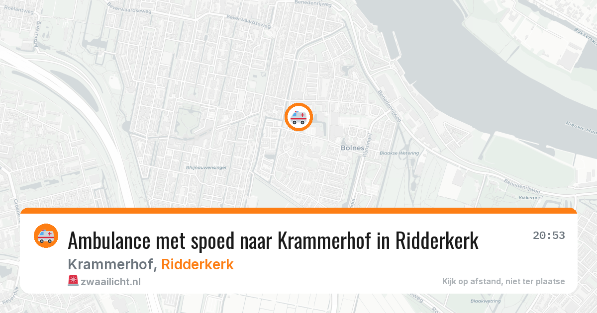 Ambulance met spoed naar Krammerhof in Ridderkerk — 2 aug 2026