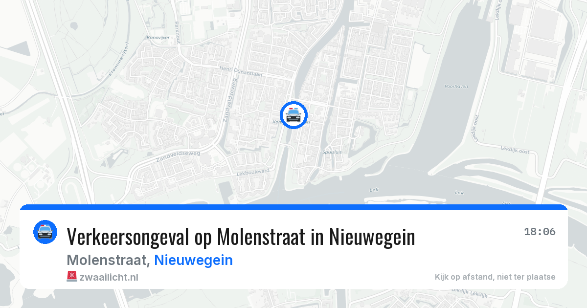 Verkeersongeval op Molenstraat in Nieuwegein — 7 jun 2026