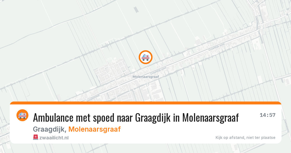 Ambulance met spoed naar Graagdijk in Molenaarsgraaf — 16 jun 2026