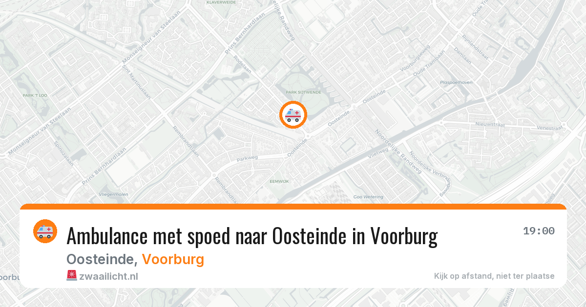 Ambulance met spoed naar Oosteinde in Voorburg — 14 aug 2026