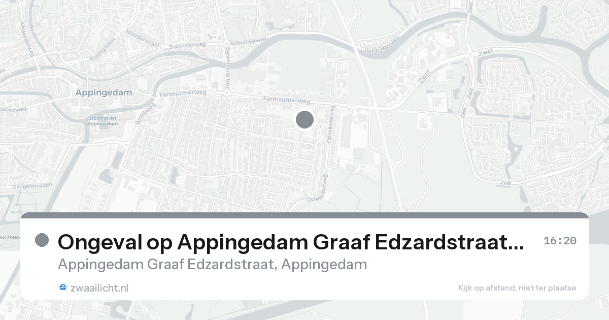 Ongeval op Appingedam Graaf Edzardstraat in Appingedam — 30 jan 2026
