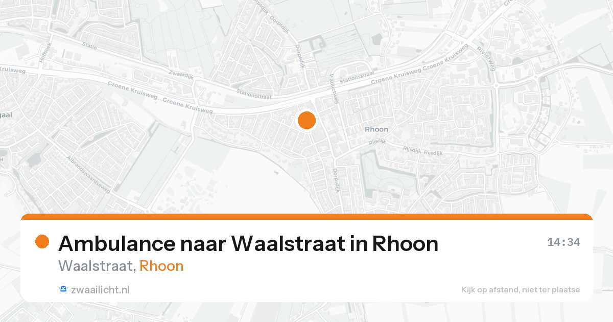 Ambulance naar Waalstraat in Rhoon — 14 jul 2026