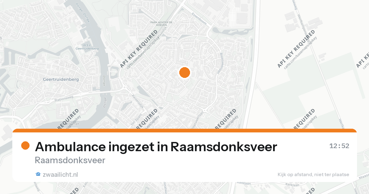 Ambulance ingezet in Raamsdonksveer — 26 aug 2026