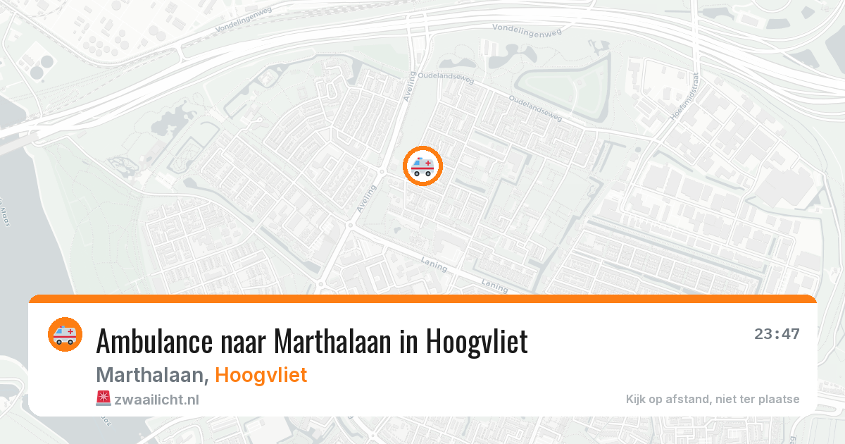 Ambulance naar Marthalaan in Hoogvliet — 8 feb 2026