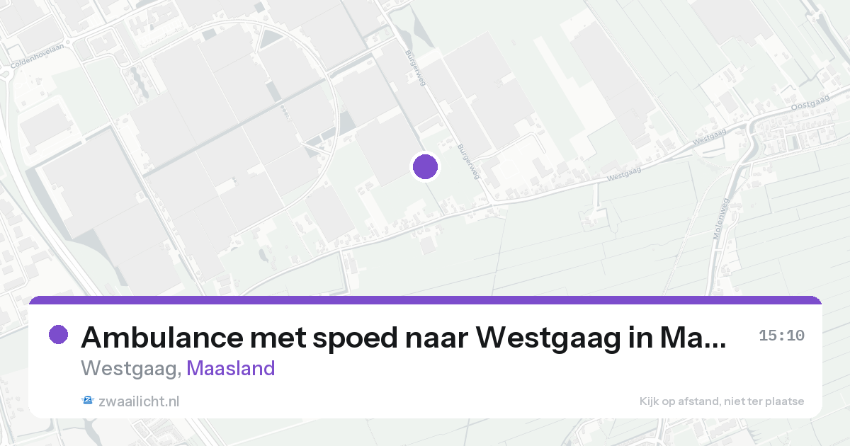 Ambulance met spoed naar Westgaag in Maasland — 19 aug 2026