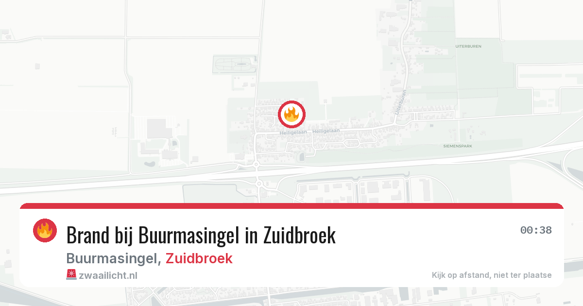 Brand bij Buurmasingel in Zuidbroek — 19 jun 2026