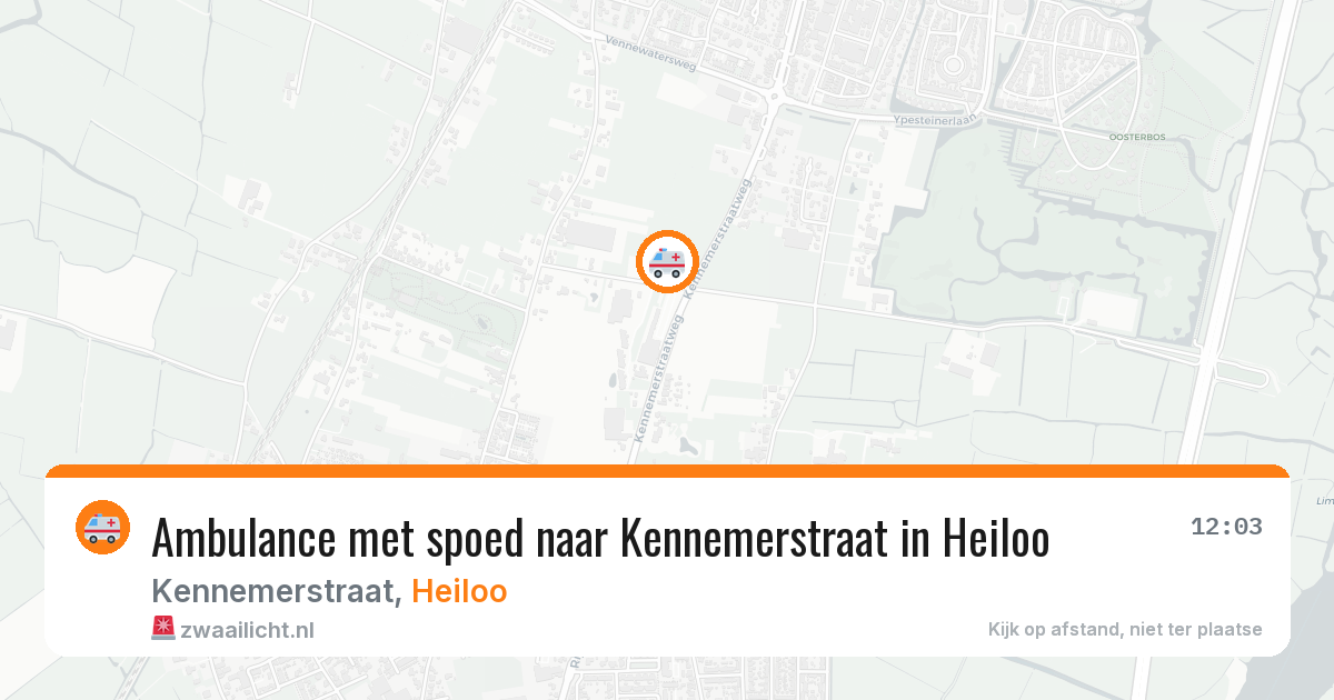 Ambulance met spoed naar Kennemerstraat in Heiloo — 7 aug 2026