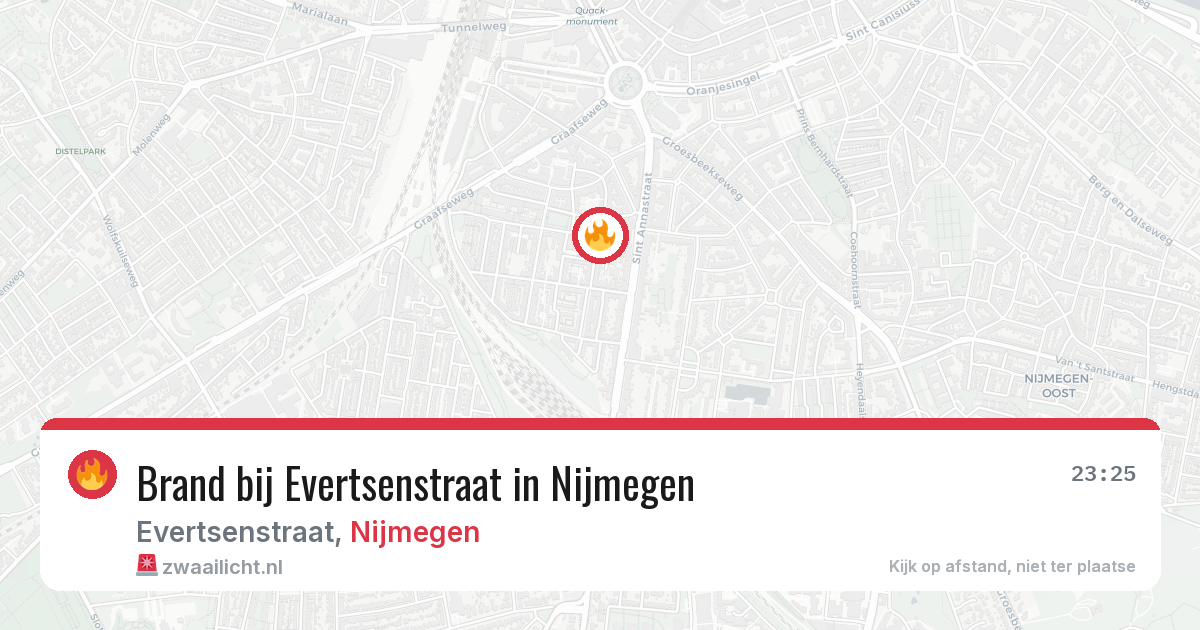 Brand bij Evertsenstraat in Nijmegen — 22 jul 2026