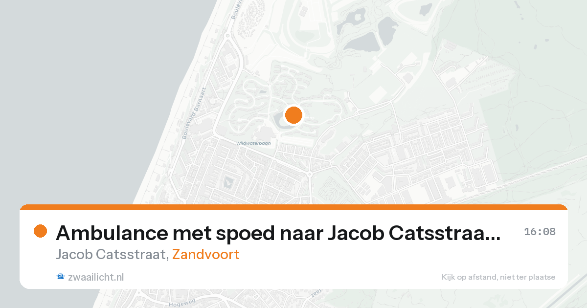 Ambulance met spoed naar Jacob Catsstraat in Zandvoort — 15 aug 2026