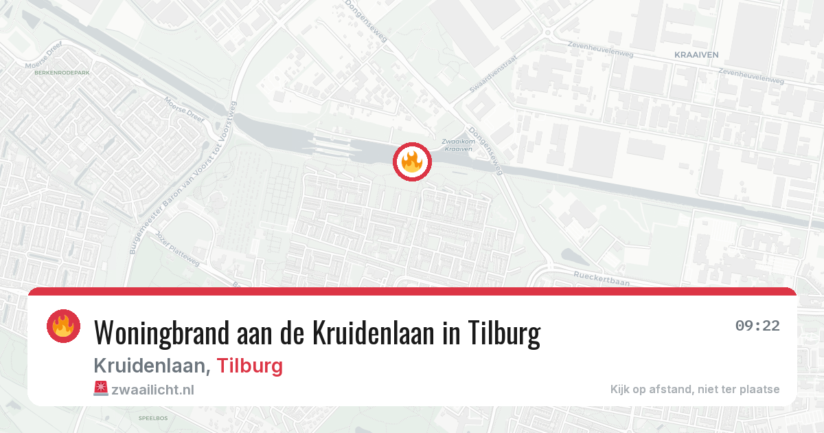 Woningbrand aan de Kruidenlaan in Tilburg — 30 jun 2026