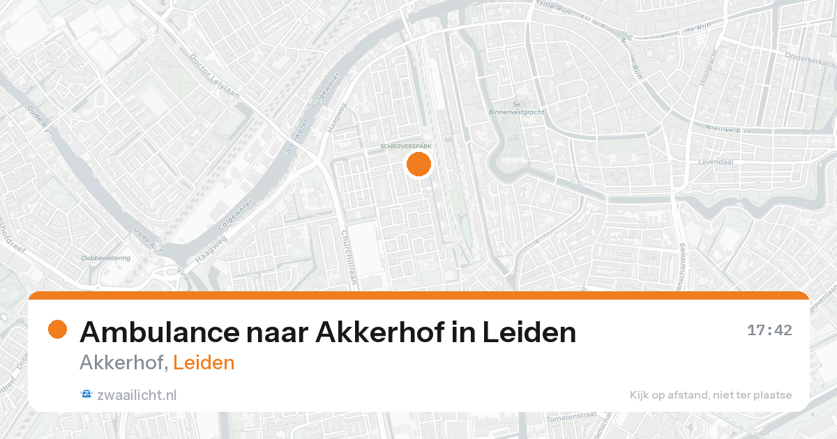 Ambulance naar Akkerhof in Leiden — 17 aug 2026