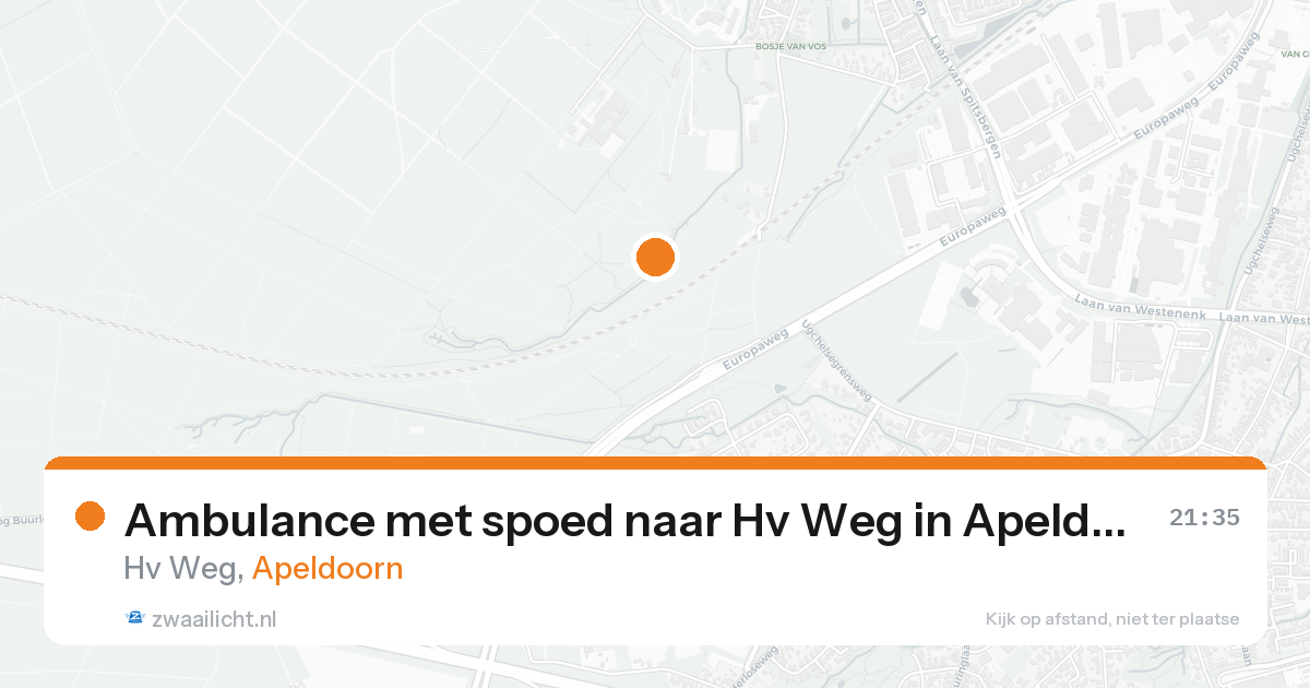 Ambulance met spoed naar Hv Weg in Apeldoorn — 22 aug 2026