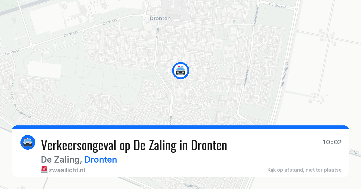 Verkeersongeval op De Zaling in Dronten — 6 aug 2026