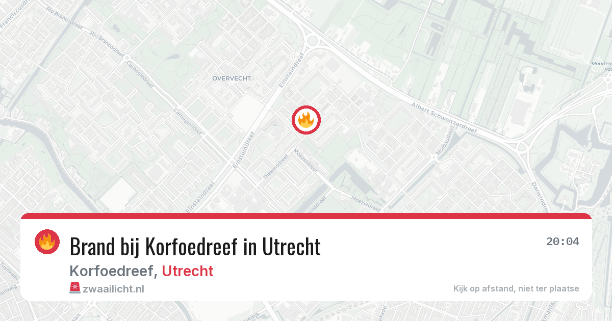 Brand bij Korfoedreef in Utrecht — 17 mrt 2026