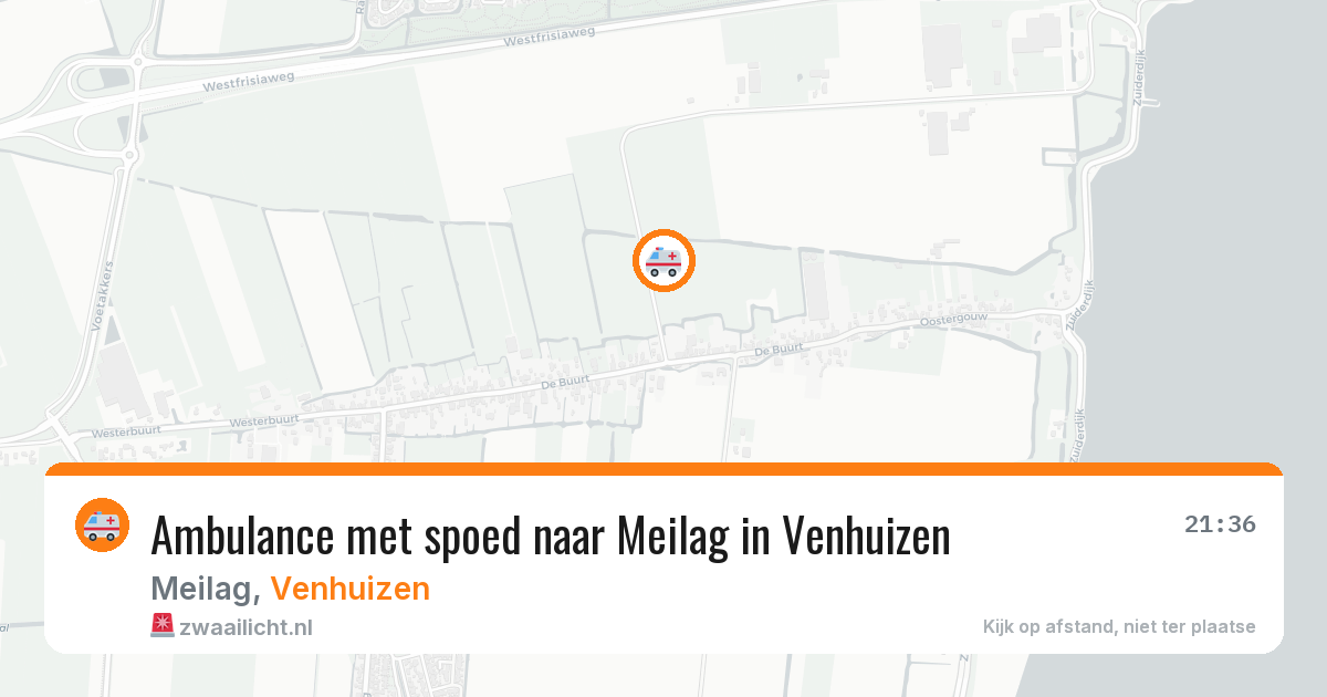 Ambulance met spoed naar Meilag in Venhuizen — 16 mrt 2026