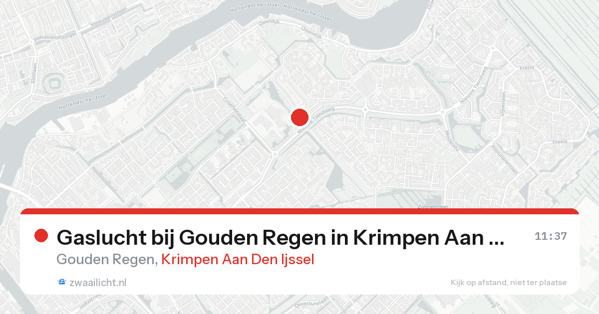 Gaslucht bij Gouden Regen in Krimpen Aan Den Ijssel — 17 aug 2026