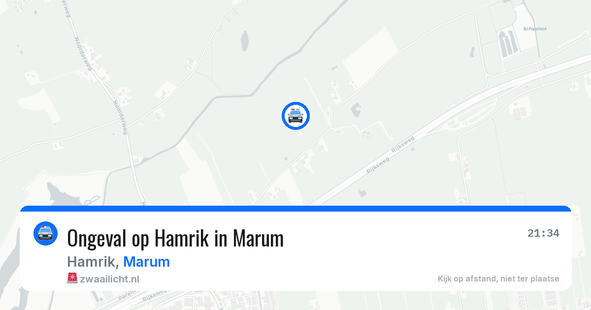 Ongeval op Hamrik in Marum — 6 jul 2026