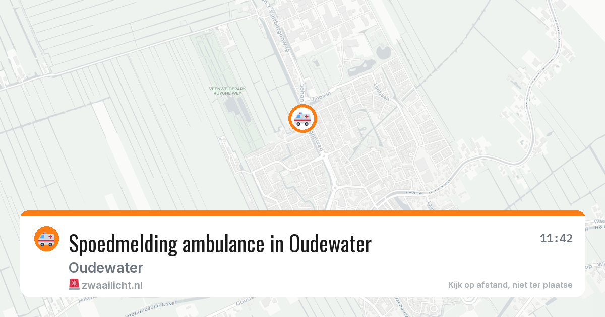 Spoedmelding ambulance in Oudewater — 12 aug 2026
