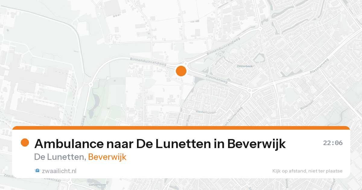 Ambulance naar De Lunetten in Beverwijk — 25 aug 2026