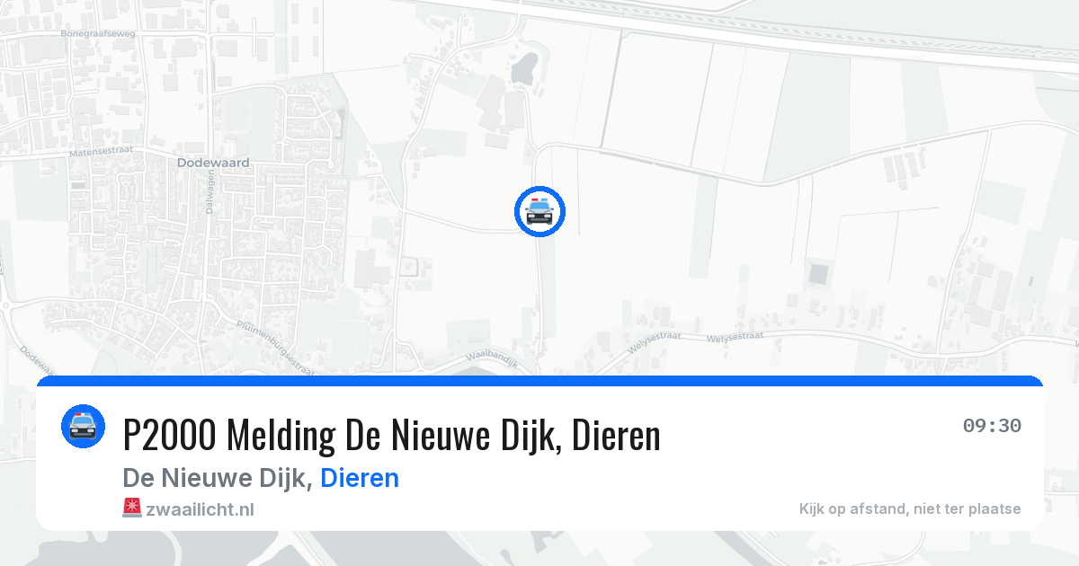 P2000 Melding De Nieuwe Dijk, Dieren — 7 apr 2026