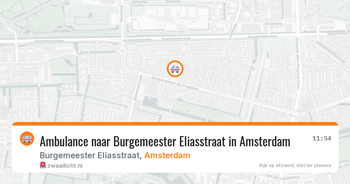 Ambulance naar Burgemeester Eliasstraat in Amsterdam — 25 mei 2026