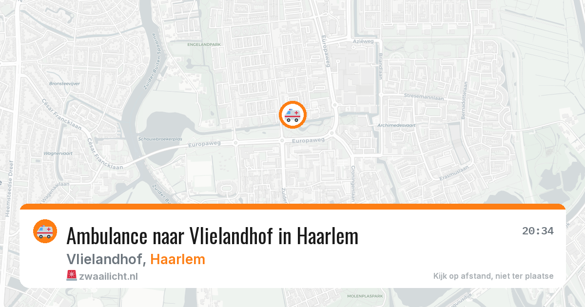 Ambulance naar Vlielandhof in Haarlem — 11 aug 2026
