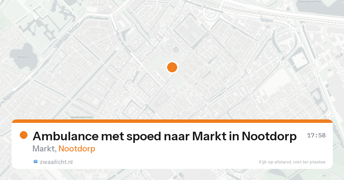 Ambulance met spoed naar Markt in Nootdorp — 25 aug 2026