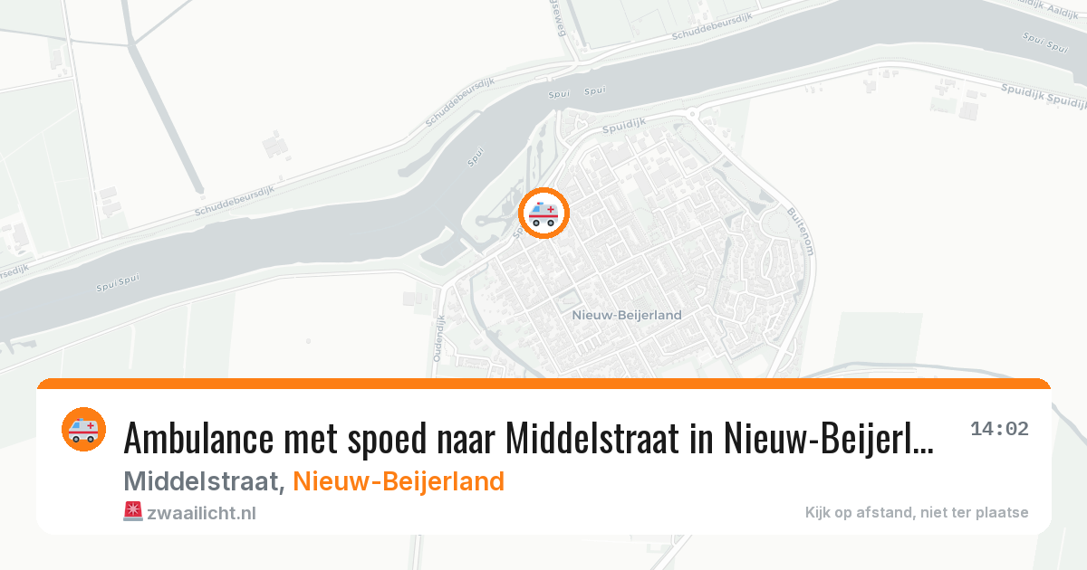 Ambulance met spoed naar Middelstraat in Nieuw-Beijerland — 28 mei 2026