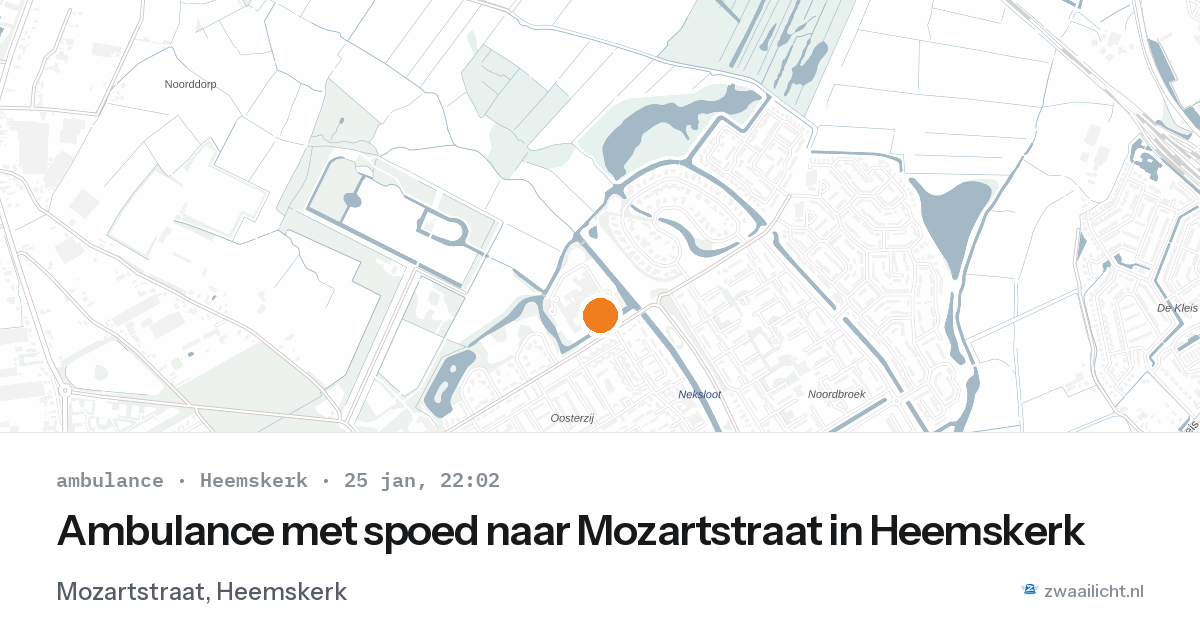 Ambulance met spoed naar Mozartstraat in Heemskerk — 25 jan 2026