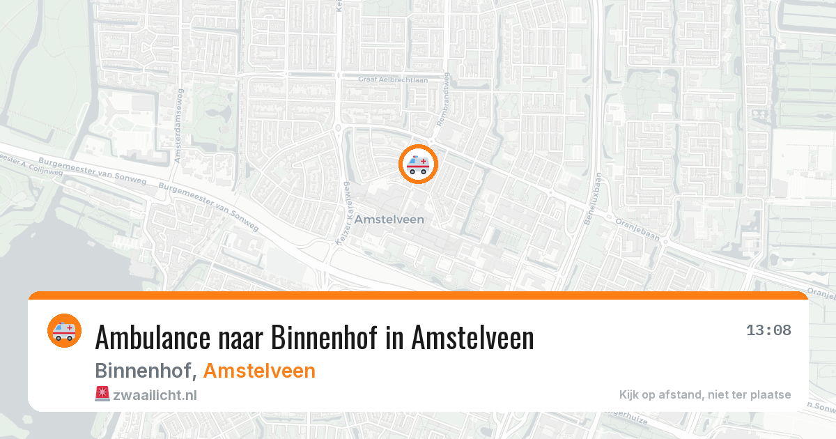 Ambulance naar Binnenhof in Amstelveen — 27 jun 2026