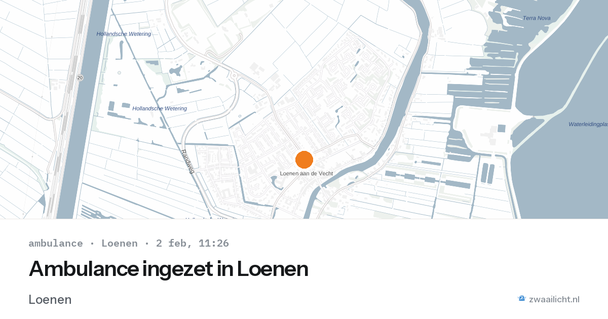 Ambulance ingezet in Loenen — 2 feb 2026