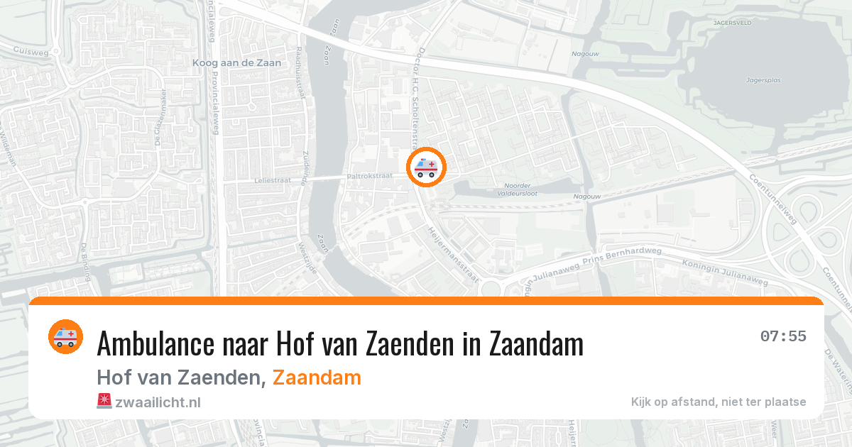 Ambulance naar Hof van Zaenden in Zaandam — 23 apr 2026